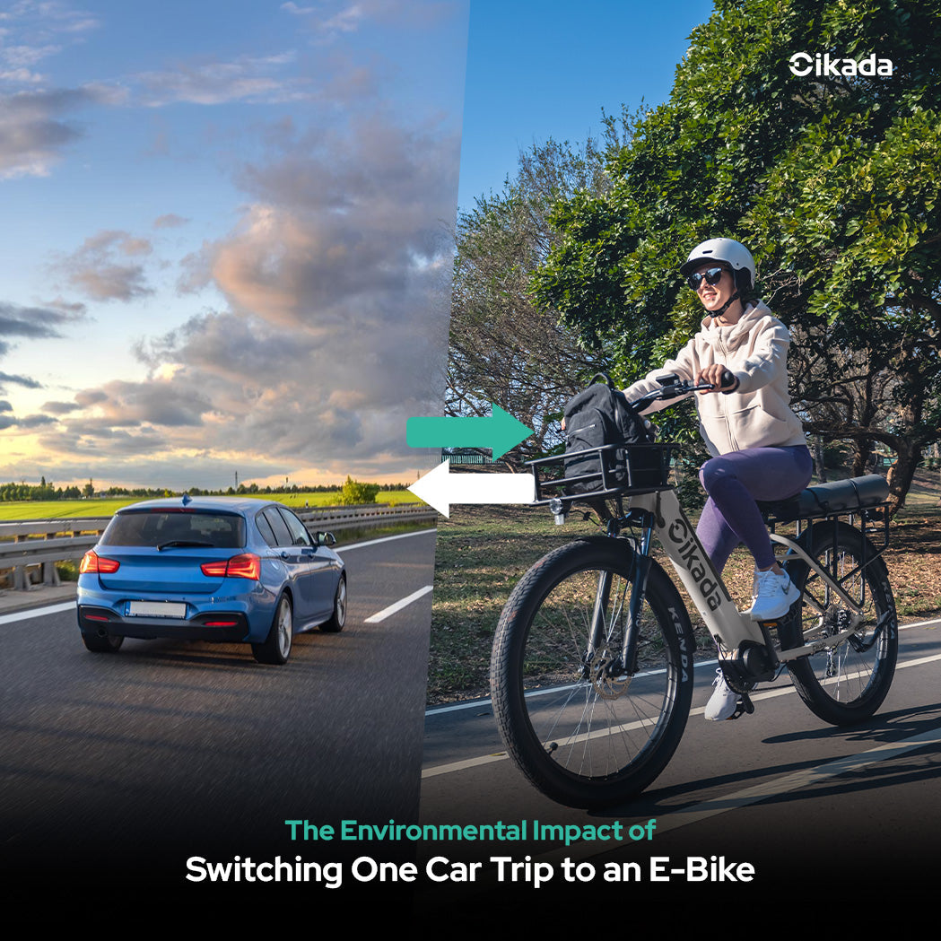 The Environmental Impact of Switching One Car Trip to an E-Bike